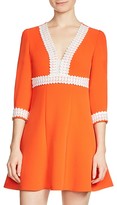 Thumbnail for your product : Maje Ricoeur Lace-Trimmed Mini Dress