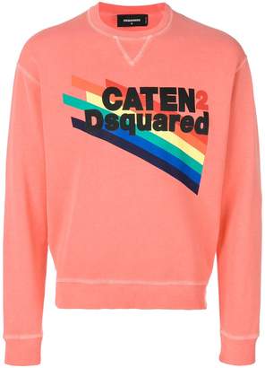 DSQUARED2 Caten rainbow print sweatshirt