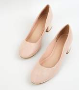 Thumbnail for your product : New Look Suedette Low Block Heel Courts