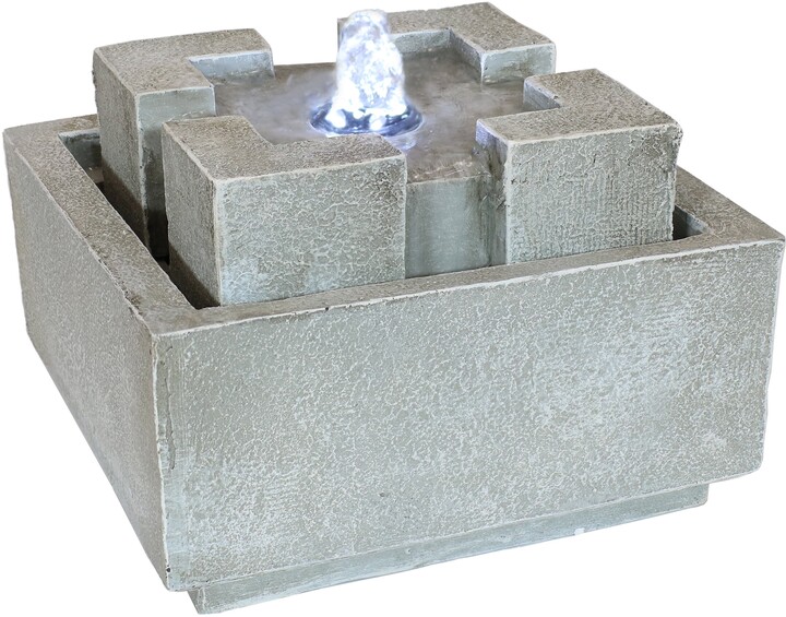 Sunnydaze Decor Sunnydaze Square Dynasty Bubbling Indoor Tabletop