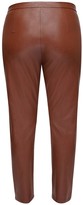 Thumbnail for your product : Marina Rinaldi High Waist Faux Leather Straight Pants