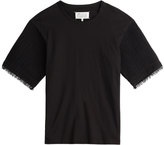 Thumbnail for your product : Maison Margiela Cotton T-Shirt with Contrast Tweed Sleeves