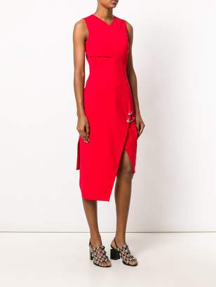 Versus sleeveless fitted wrap dress