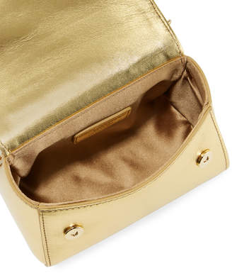 Dolce & Gabbana Girls' Metallic Leather Top-Handle Shoulder Bag