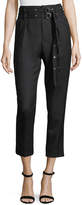 Thumbnail for your product : Lana High-Waist Straight-Leg Wool Ankle Pants