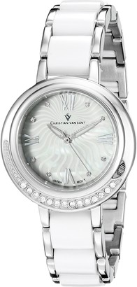 Christian Van Sant Women's CV7610 Analog Display Quartz Two Tone Watch
