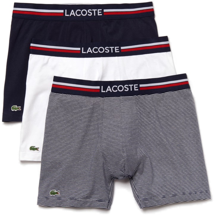 Lacoste Colours Signature Croc 3 Pack Boxer Shorts