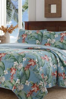 Tommy Bahama Southern Breeze Twin Quilt & Sham 2-Piece Set - Water Blue