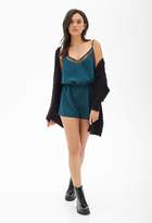 Thumbnail for your product : LOVE21 LOVE 21 Lace-Trimmed Cami Romper