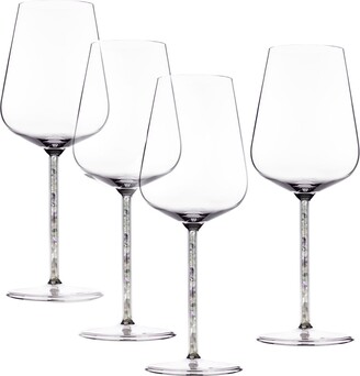 Bohemia Crystal 40792/300/382840 10 Oz Crystal Wine Glasses, Red  Old-Fashioned Glasses on a Long Stem, Set of 6