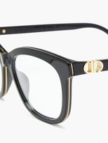 Thumbnail for your product : Christian Dior 30montaignemini Square Acetate Glasses - Black