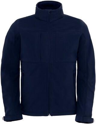 BC B&C B&C Mens Hooded Softshell Breathable, Waterproof & Windproof Jacket ( Fleece Lini (Navy Blue) - ShopStyle