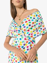 Thumbnail for your product : All Things Mochi Camila Spotted Wrap Dress