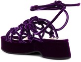 Thumbnail for your product : No.21 Velvet Net Platform Sandals
