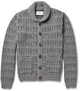 Thumbnail for your product : Oliver Spencer Patterned Wool-Blend Shawl-Collar Cardigan