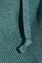 Thumbnail for your product : Live The Process Cropped Melange Stretch-knit Hoodie