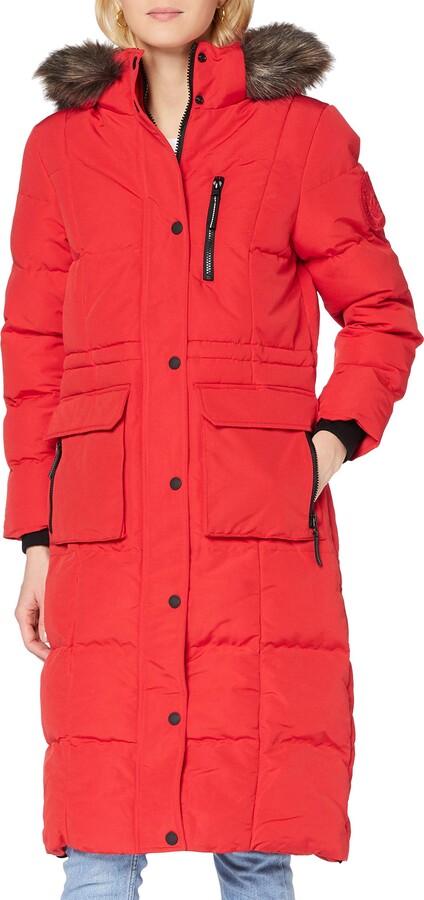 Superdry Women's Longline Faux Fur Everest Coat - ShopStyle