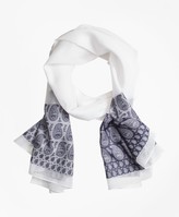 Thumbnail for your product : Brooks Brothers Paisley Silk-Cotton Oblong Scarf