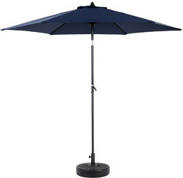 Arlmont & Co. 9FT Outdoor Patio Umbrella Outdoor Table Umbrella With Push Button Tilt And Crank, Market Umbrella 6 Sturdy Ribs , Deck, Backyard, Pool (Base Not Incl