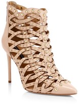 Thumbnail for your product : Alice + Olivia Reiy Studded Leather Cage Booties