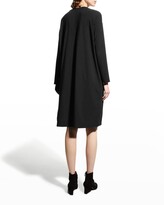 Thumbnail for your product : Eileen Fisher Crewneck Side-Slit Stretch Jersey Dress