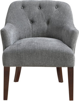 Hokku Designs Modern Plywood Armchair Gray Fabric And Back Seat Living Room Chair Textured Support