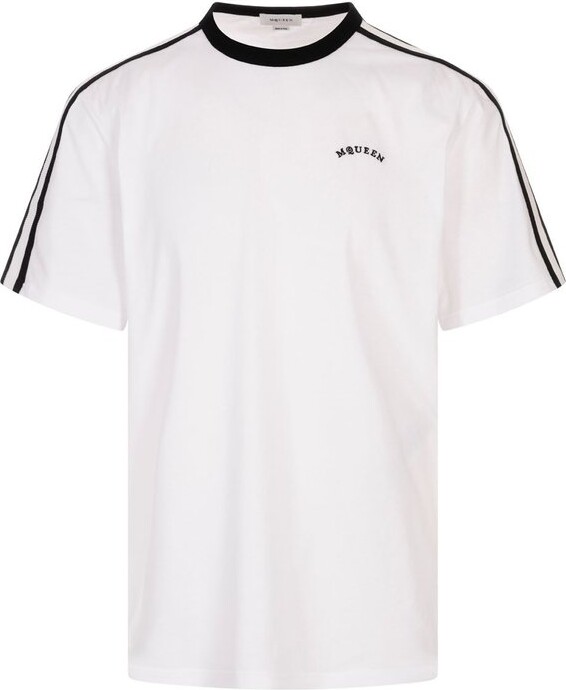 Alexander McQueen Logo Embroidered Crewneck T-Shirt