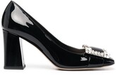 Thumbnail for your product : Sergio Rossi Embellished Patent Pumps