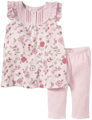 Angel Dear Miracle Garden Flutter Dress Set (Baby) - Pink-6-12 Months
