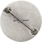 Thumbnail for your product : Saint Laurent Silver & Black 'Rude Boys' Pin