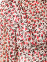 Thumbnail for your product : Rochas floral ruffle trim dress