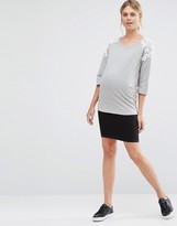 Thumbnail for your product : Mama Licious Mama.licious Mamalicious Sweatshirt With Lace Shoulder Detail
