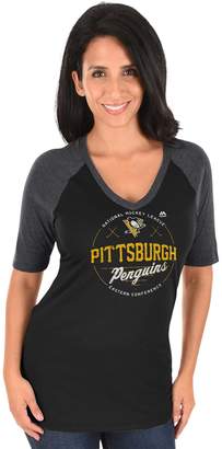 Majestic Women's Pittsburgh Penguins Behind the Win Tee