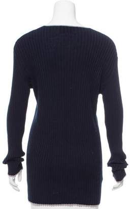 Dolce & Gabbana Rib-Knit V-Neck Sweater