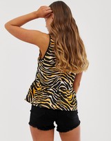 Thumbnail for your product : ASOS DESIGN sleeveless smock in animal print