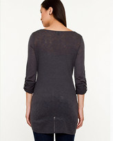Thumbnail for your product : Le Château Slub Knit V-Neck Relaxed Fit Sweater