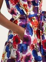 Thumbnail for your product : Borgo de Nor Carla Venus Shell-print Crepe Mini Dress - Womens - Ivory Multi