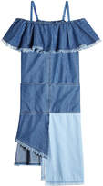 Thumbnail for your product : Sjyp Denim Dress with Asymmetric Hemline