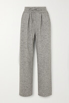 Thumbnail for your product : Etoile Isabel Marant Miroki Pleated Cotton-blend Tapered Pants - Gray