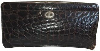 Christian Dior N Brown Crocodile Clutch bags