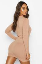 Thumbnail for your product : boohoo Crew Neck Long Sleeve Dress