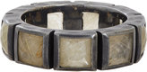 Thumbnail for your product : Nak Armstrong Rutilated Quartz & Oxidized Silver Band