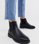 asos design reside heeled ankle chelsea boots