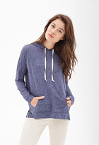 Thumbnail for your product : Forever 21 Contemporary Heathered Knit Batwing Hoodie