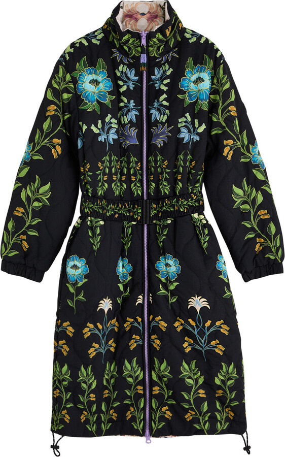 Farm Rio Winter Garden Reversible Floral-print Shell Jacket