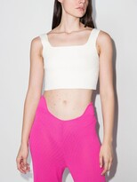 Thumbnail for your product : Reformation Tea Square Neck Knitted Crop Top