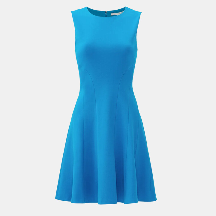 Diane von Furstenberg Blue Jersey Citra Mini Dress XL