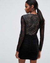 Thumbnail for your product : BCBGMAXAZRIA Panelled Lace Mini Dress