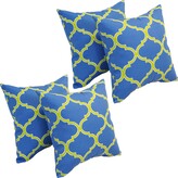 Thumbnail for your product : Blazing Needles 17-inch Square Polyester Outdoor Throw Pillows