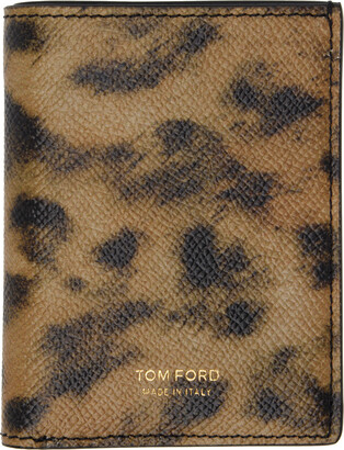 Tom Ford Brown Leopard Card Holder